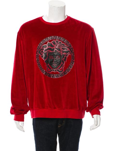 versace sweatshirt velvet|versace sweatshirt cheap.